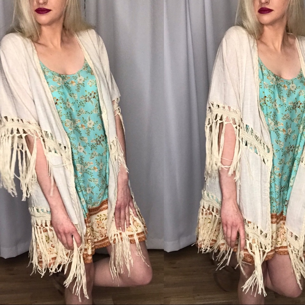 SALE Umgee Gypsy Bohemian Cardigan Kimono S - Picture 5 of 13